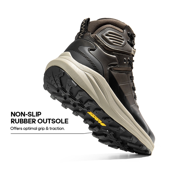 Men's Cap-Toe Waterproof Hiking Boots - DARK BROWN - 2